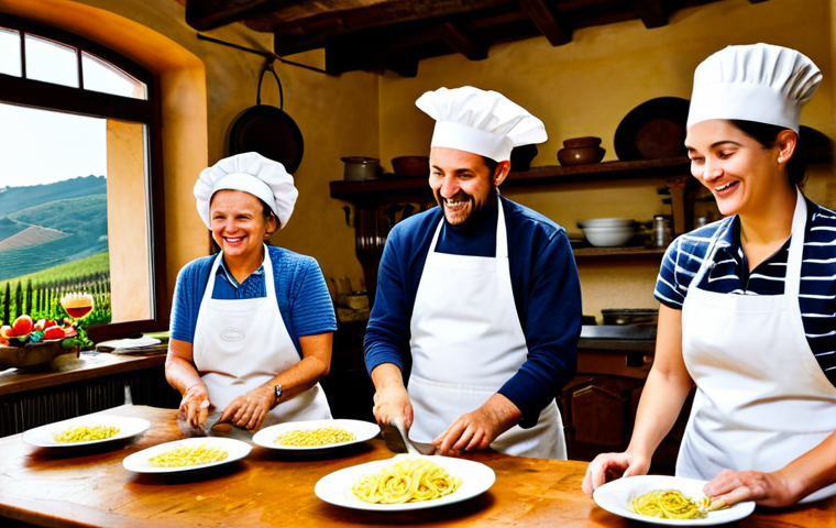 관광 세미나 및 학회 - Experiential Tourism - Tuscan Cooking Class**

"A group of fully clothed tourists participating in a...